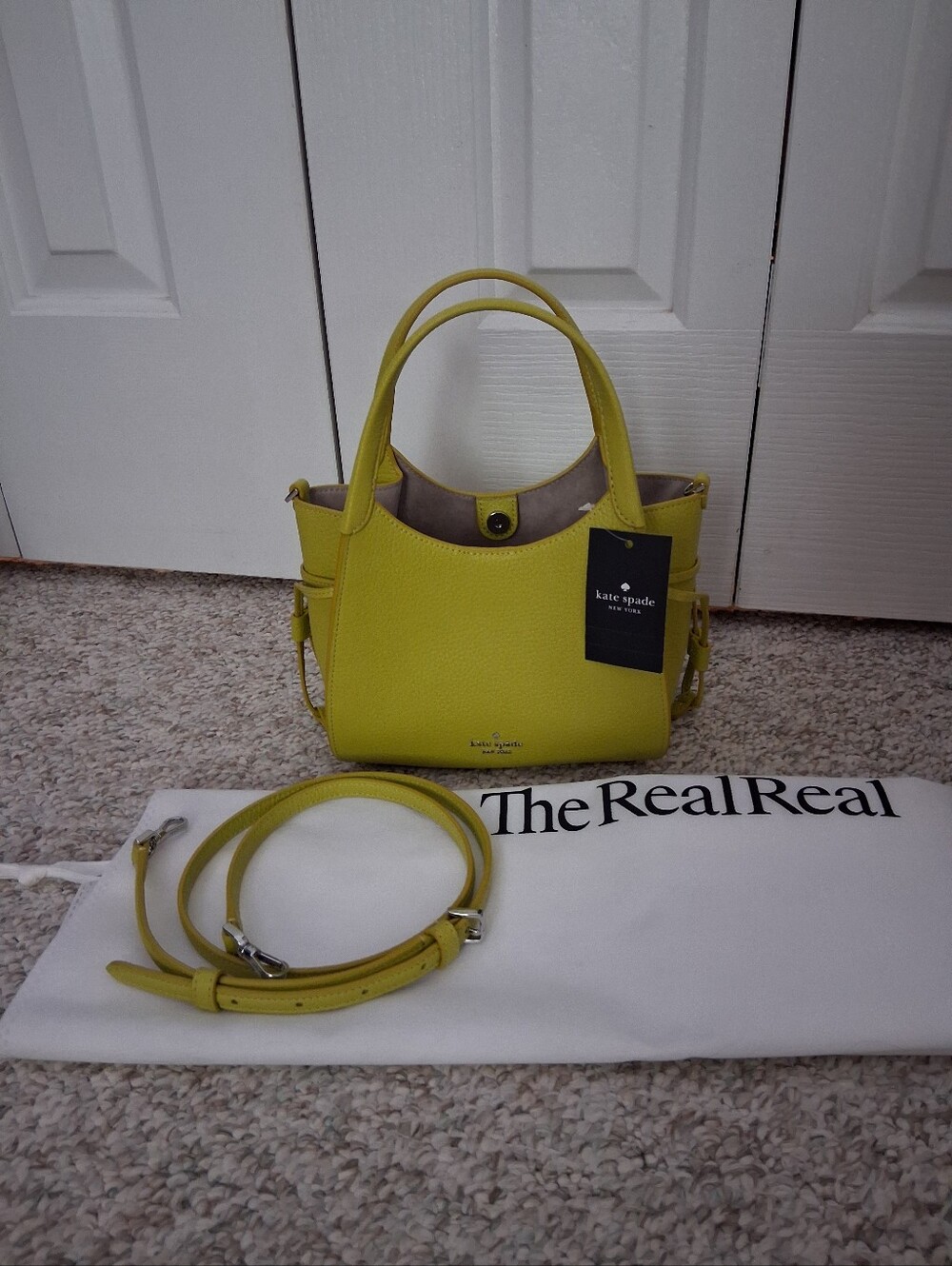 NWT! Kate Spade Pebbled Leather "Stash" Small Crossbody Satchel - Picture 2 of 15